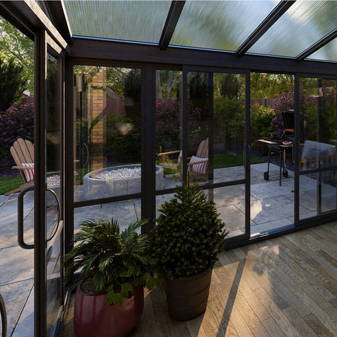 Vistas™ Sliding Door Glass Sunroom & Solarium (Black – 12 ft. Wide) - Image 4