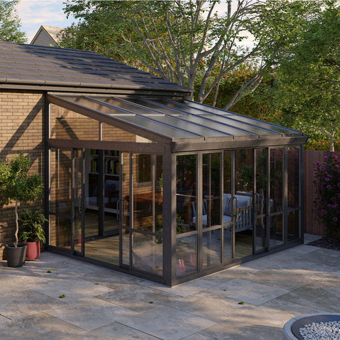 Vistas™ Sliding Door Glass Sunroom & Solarium (Black – 12 ft. Wide) - Image 6