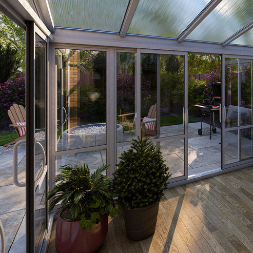 Vistas™ Sliding Door Glass Sunroom & Solarium (White – 12 ft. Wide) - Image 5