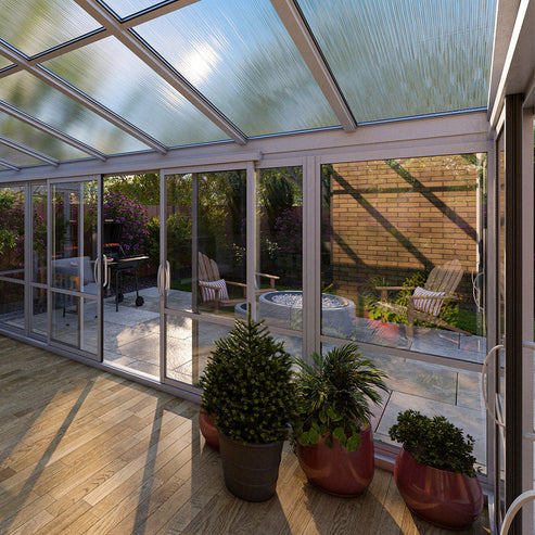 Vistas™ Sliding Door Glass Sunroom & Solarium (White – 16.7 ft. Wide) - Image 5