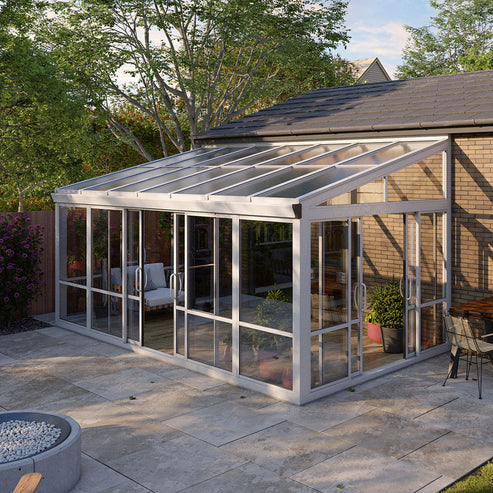 Vistas™ Sliding Door Glass Sunroom & Solarium (White – 16.7 ft. Wide) - Image 7