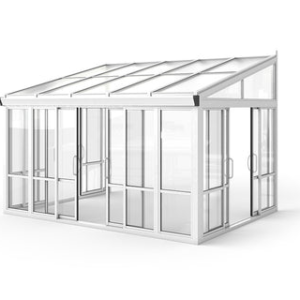 Vistas™ Sliding Door Glass Sunroom & Solarium (White – 12 ft. Wide)
