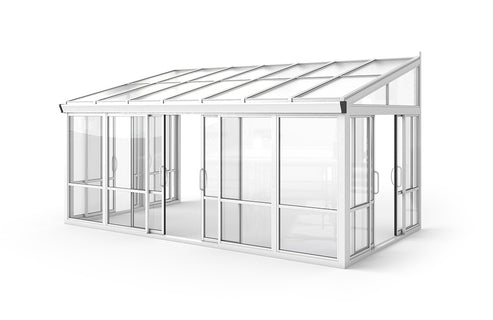 Vistas™ Sliding Door Glass Sunroom & Solarium (White – 16.7 ft. Wide) - Image 2