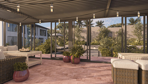 Cielos™ Panorámica 360° 4-Sided Glass Pergola with Louvered Roof – Black 20′×10′ ft (6 Sliding Doors) - Image 11